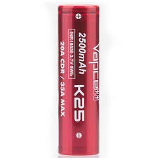 Vapcell K25 18650 - 2500mah Rechargable Battery